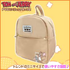 【ベージュ】トムとジェリー PVCミニリュックサック2