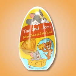 【チーズケーキスコーン】トムとジェリー エッグ缶　※賞味期限2022/08/05
